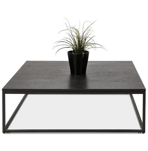 Zwarte, grote industriële salontafel TRIBECA van hout en metaal Low Tables, Small Tables, Living ...