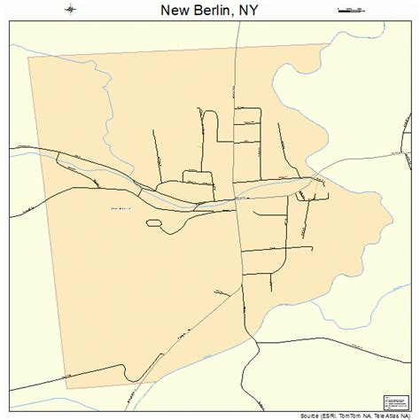 New Berlin New York Street Map 3649946