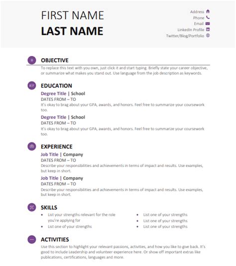 High Free Resume Templates to Obtain in 2022 - tech world