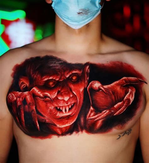 The devil in the details: realistic horror tattoo by Adrian Sanchez | iNKPPL