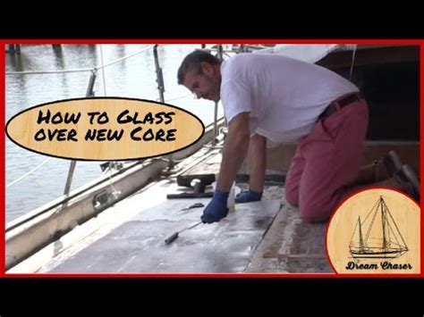 How to repair Fiberglass Deck Core - Installing new Fiberglass - YouTube