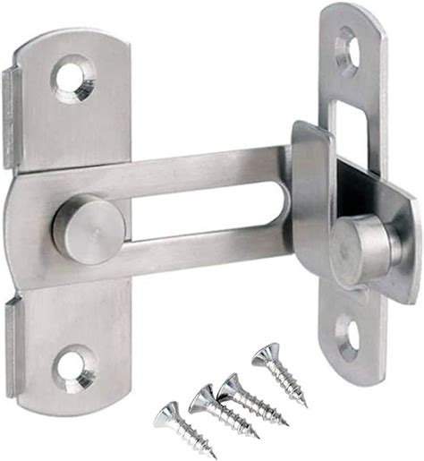 Amazon.com: Flip Door Sliding Latch, 90 Degree Stainless Steel Latch, Safety Door Lock, Right ...