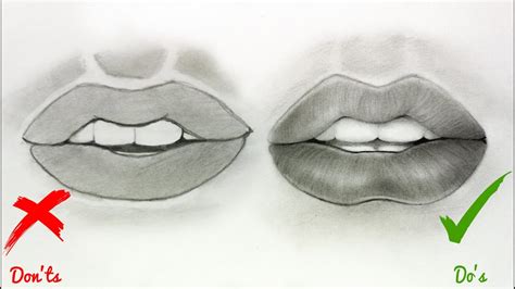 How To Draw Lips Step By Step Youtube