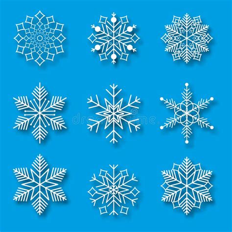 Snowflake Winter Design Season December Snow Celebration Ornament Vector Illustration Stock ...