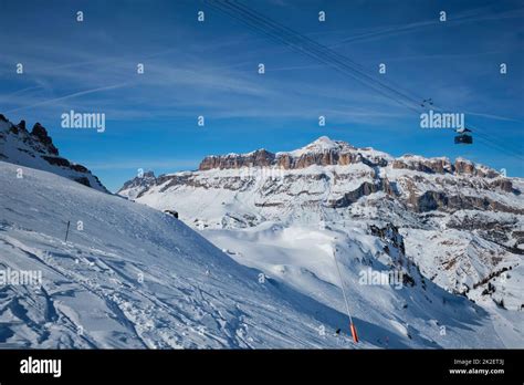 Ski resort in Dolomites, Italy Stock Photo - Alamy