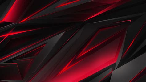 Free download Black Red Abstract Polygon 3d 4k Red Gaming Wallpaper 4k ...