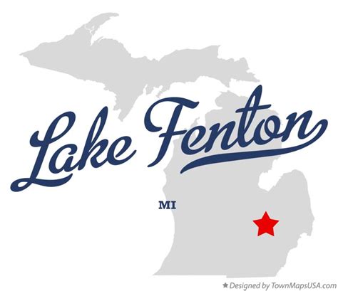 Map of Lake Fenton, MI, Michigan