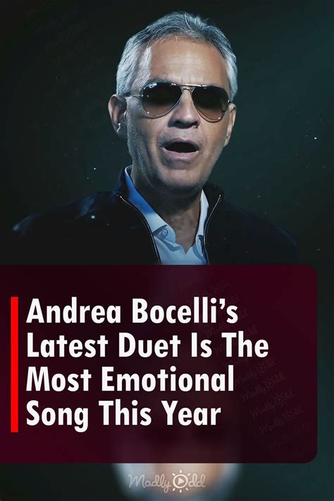 Andrea Bocelli's voice compliment's Dua Lipa's with amazing grace and power. Hear these two ...