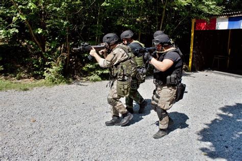 Special Police Unit in Training Stock Photo - Image of maniac, armed ...