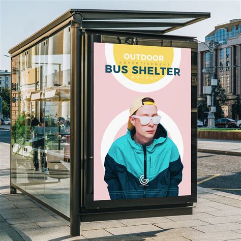 Free Outdoor Advertisement Bus Shelter Mockup PSD 2018 - Graphic Google - Tasty Graphic Designs ...