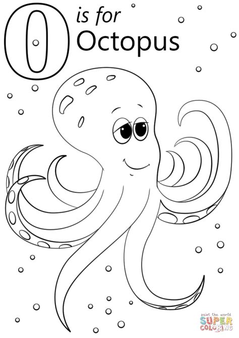 Get This Letter O Coloring Pages Octopus - y4m11