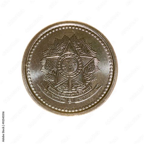 Brazil is one centavo coin isolated on white background. top vi Stock ...