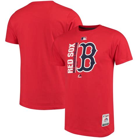 Men's Boston Red Sox Majestic Red Authentic Collection Team Icon T-Shirt