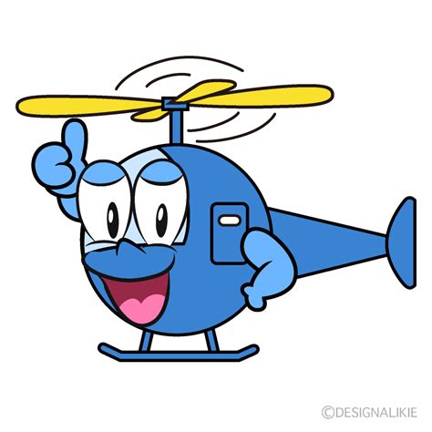 Free Thumbs up Helicopter Cartoon Clipart Image | Charatoon