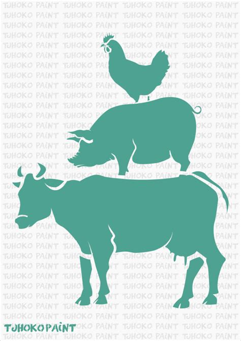 Stencil Farm Animals A4 - Tjhoko Paint Switzerland