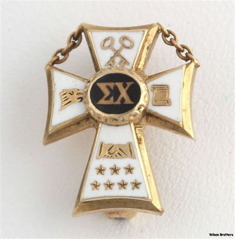 Vintage Sigma Chi Fraternity Badge 10K Yellow Gold Cross Box Pin Greek 1942 | Sigma chi, Sigma ...