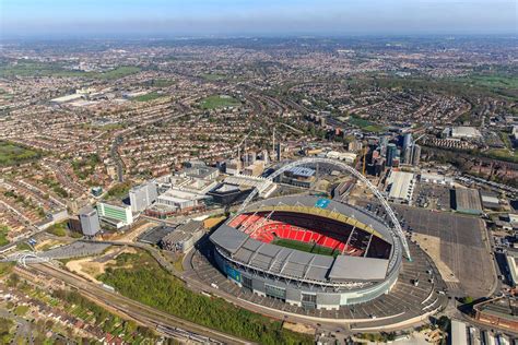 Aerial View of Wembley Park. Wembley Park is a residential, sports and ...