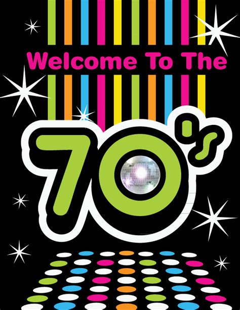 Glow The Event Store | Welcome-to-the-70’s Sign 3’x 4′ $35.00 - Glow The Event Store