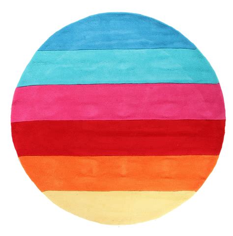 Rainbow Pink Round Rug