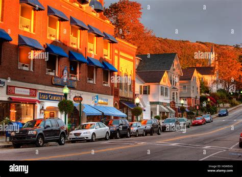 Main Street, Camden, Maine, fall Stock Photo - Alamy