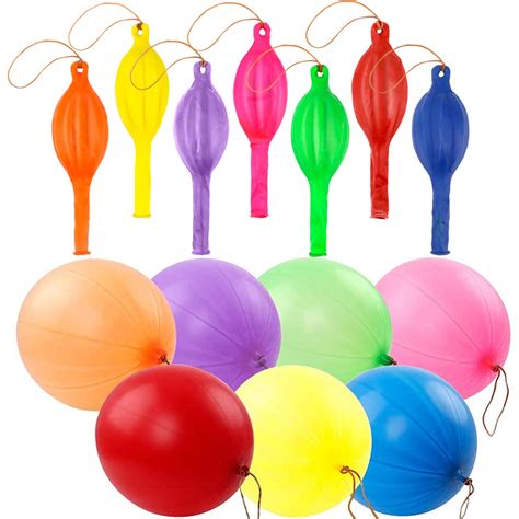 Buy RUBFAC 36 Punch Balloons Punching Balloon Heavy Duty Party Favors For Kids, Bouncy Balls ...