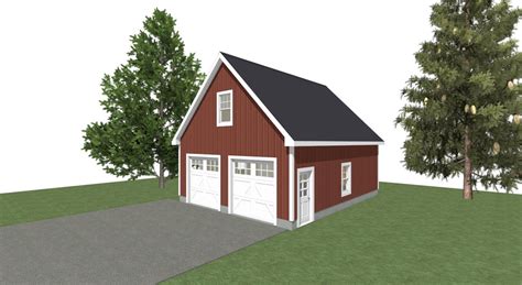 GARAGE PLANS : 24 X 30 2 Car Garage Plans 10' Wall 10/12 and 12/12 ...