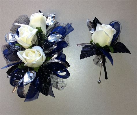 Wrist Corsage Navy Blue - Corsage Prom