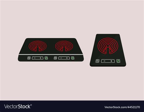 Electric stove design in flat style Royalty Free Vector