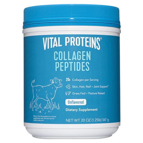 Vital Proteins Unflavored Collagen Peptides, 20 oz - Walmart.com ...