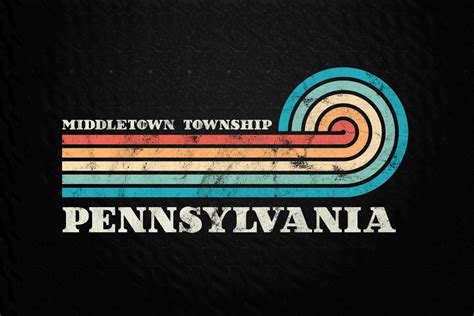 Middletown Township Pennsylvania Retro Graphic by basyar · Creative Fabrica