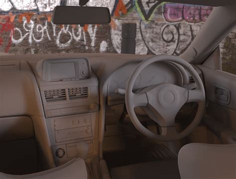 ArtStation - nissan skyline r34 interior wip