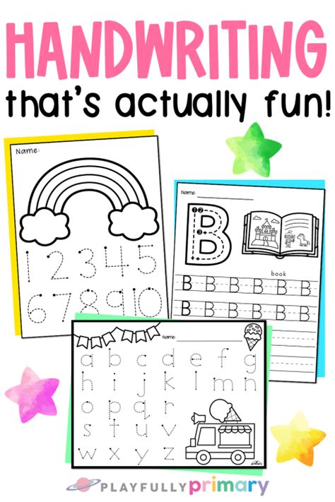 3 Actually Fun Handwriting Worksheets for Kindergarten - Playfully Primary