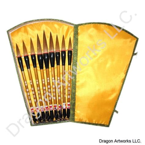 Nine Brushes Chinese Calligraphy Brush Set