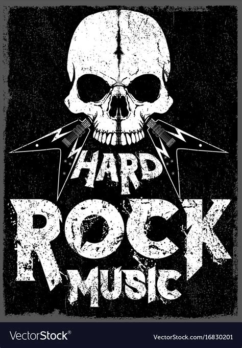 Rock star poster vintage rock and roll Royalty Free Vector