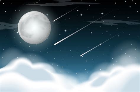 Free Vector | Night time background scene