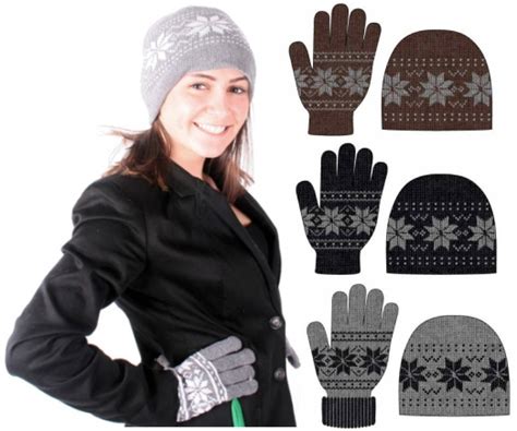 Women's Winter Hat & Gloves Set ONLY $3.99 Shipped