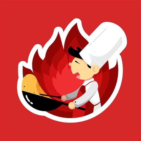 Premium Vector | Chinese food restaurant logo with chef