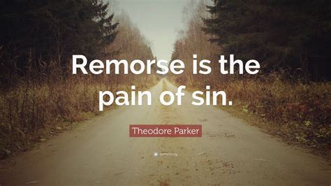 Theodore Parker Quote: “Remorse is the pain of sin.” (7 wallpapers) - Quotefancy