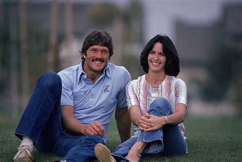 Closeup portrait of Los Angeles Rams Nolan Cromwell with wife Ellen,...