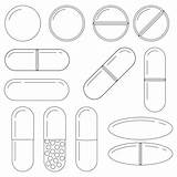 Medicine Pills Coloring Page sketch template