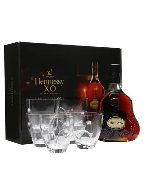 Hennessy XO Cognac & 6 Thomas Bastide Glasses Set : The Whisky Exchange