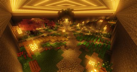 I built an underground garden in survival : r/Minecraft