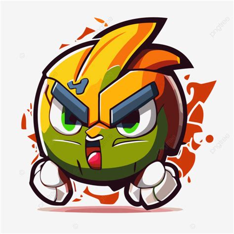 Half Football Vector, Sticker Clipart Cartoon Character In A Green And ...