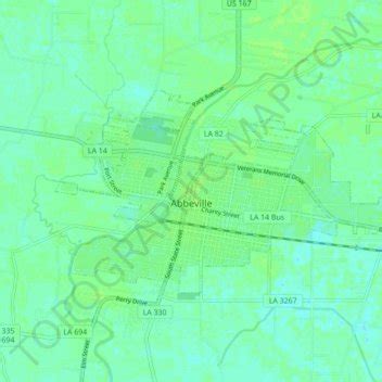 Abbeville topographic map, elevation, terrain