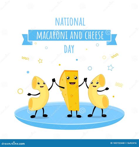 National Macaroni and Cheese Day Illustration Stock Photo ...