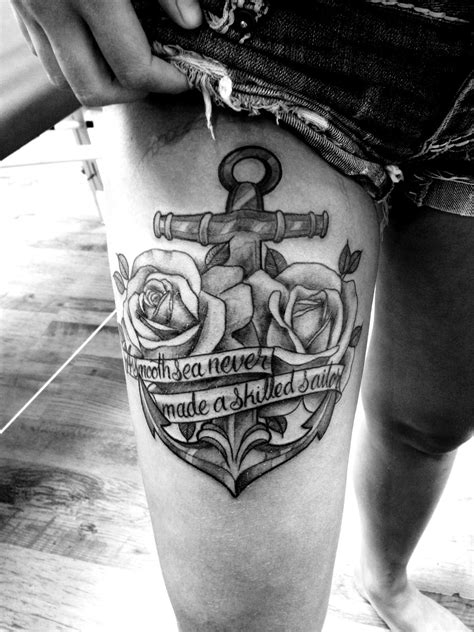 A smooth sea never made a skilled sailor | Anchor tattoo design, Tattoo designs, Tattoos