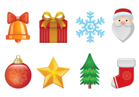 Set Of Christmas Icons 132614 Vector Art at Vecteezy