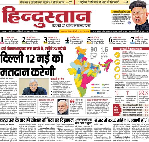 2019 General Elections: How the front pages of English and Hindi ...