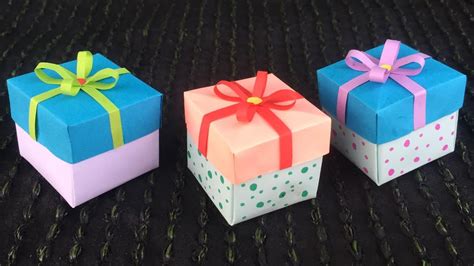 How to Make a Small Gift Box | Christmas Paper Gift Boxes Decorations | DIY-Paper Crafts - YouTube