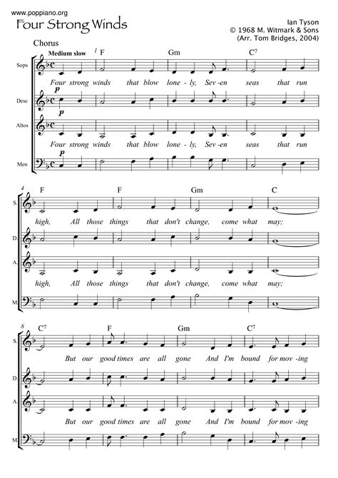 Neil Young-Four Strong Winds Sheet Music pdf, - Free Score Download ★